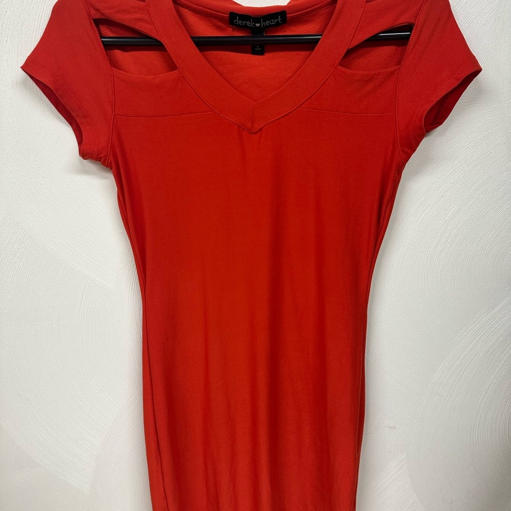 Derek Heart Vibrant Red dress